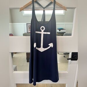 Sheilay Navy and White Nautical Dress Size M